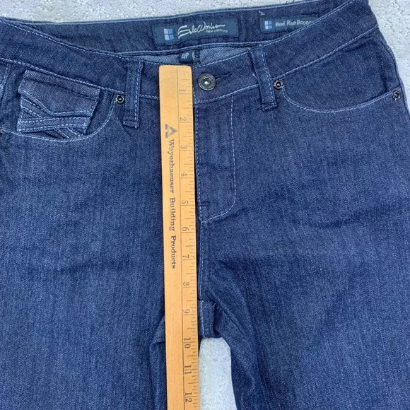 Salt Works NYCE Jeans‎ Womens 4P Med Rise Bootcut Dark Wash Denim 27x27 Actual - Picture 11 of 14